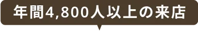 年間4,800人以上の来店